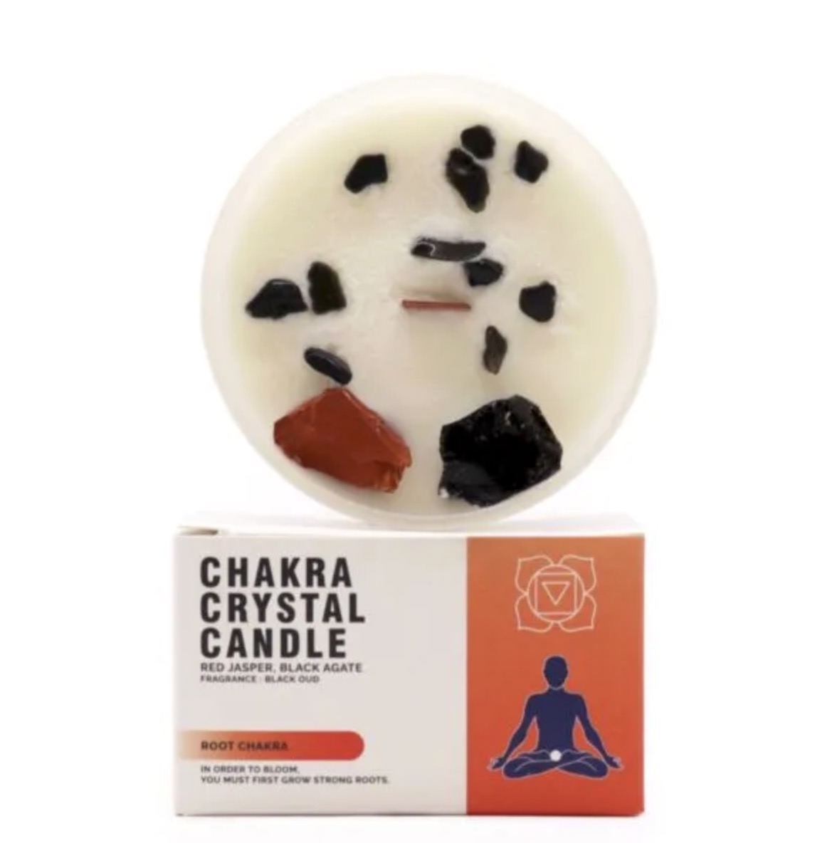 Ancient Wisdom Candela di Soia Cristallo Chakra della Radice