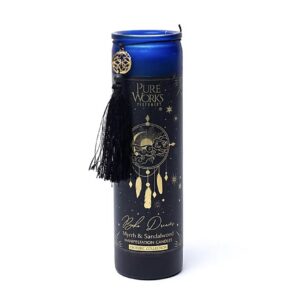 Candela d'intenti Boho Dreams in vetro con Nappina Fragranza Mirra e Sandalo