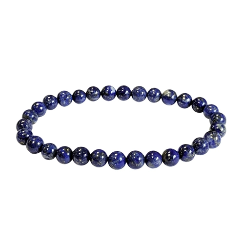 Bracciale in Lapislazzuli dell'Afghanistan Qualità 'A' con perle da 6 mm