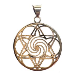 Collana in corda cerata nera con Ciondolo Stella in Bronzo 4 cm