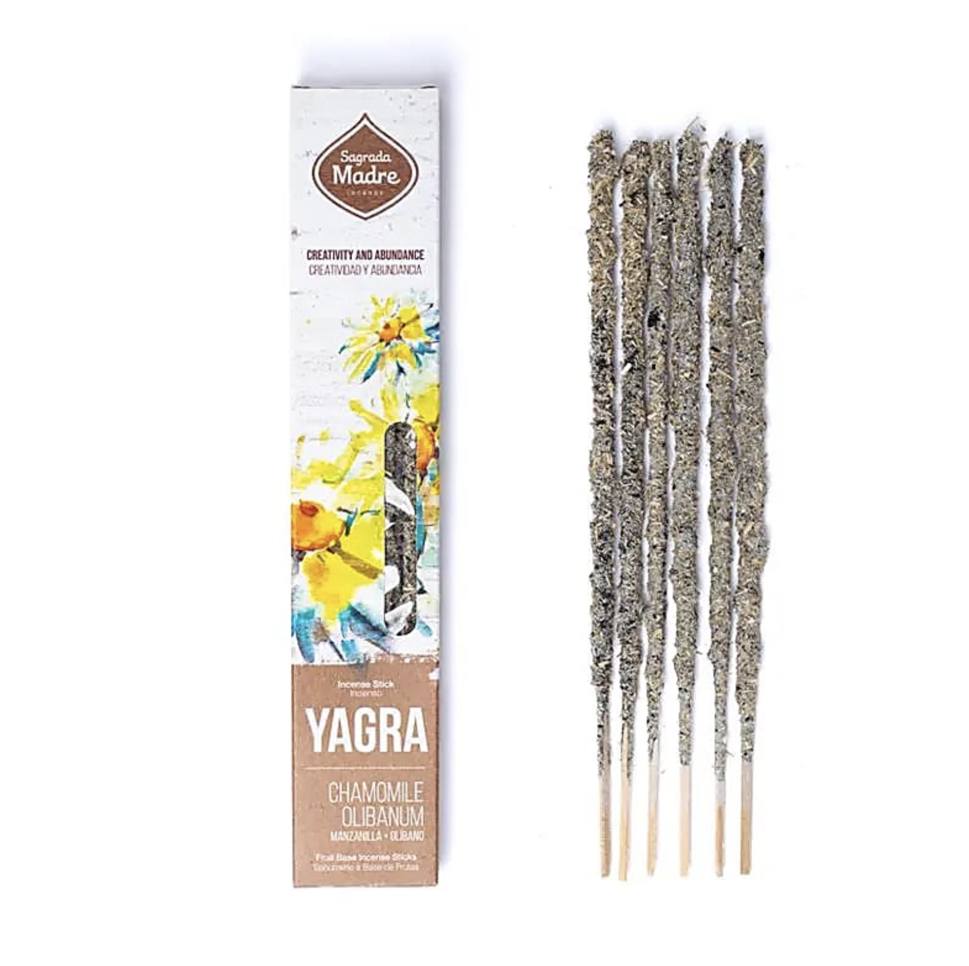 Sagrada Madre Incenso Linea Yagra - Camomilla e Olibano 8 Sticks