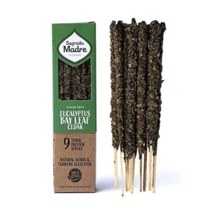 Sagrada Madre Incenso Linea alle Erbe - Eucalipto, Alloro e Cedro 8 Sticks