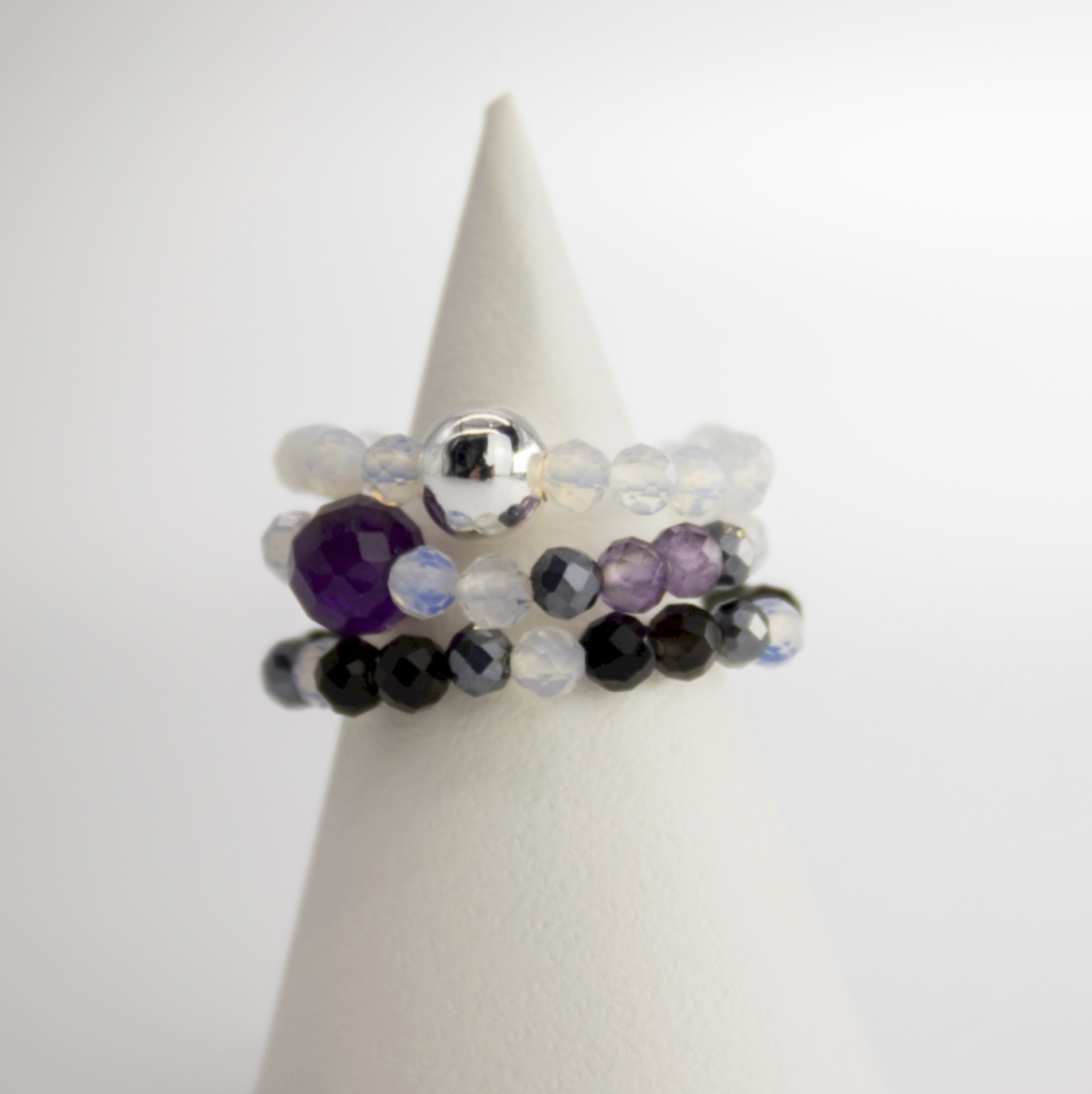 Set di Anelli con Pietre Semipreziose - Luna Piena