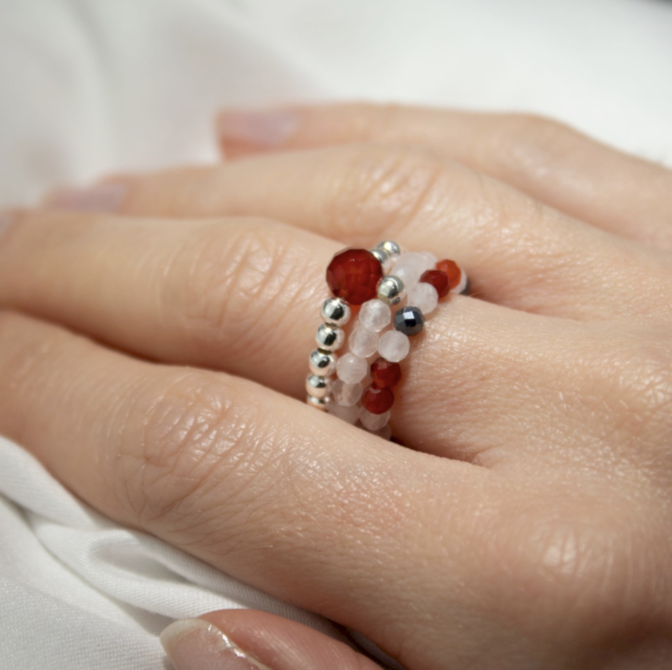 Set di Anelli con Pietre Semipreziose - Amore & Passione