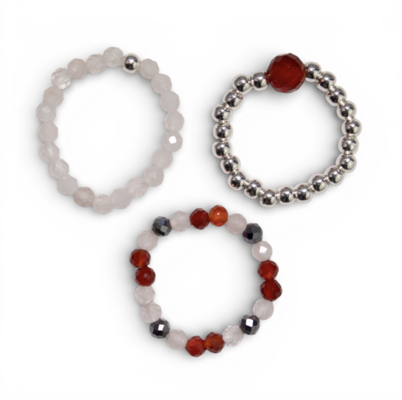 Set di Anelli con Pietre Semipreziose - Amore & Passione