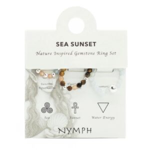 Set di Anelli con Pietre Semipreziose - Tramonto sul Mare