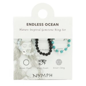 Set di Anelli con Pietre Semipreziose - Oceano Infinito